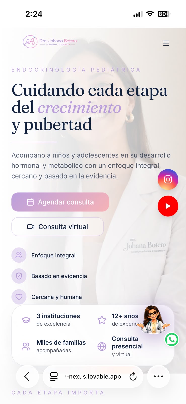 Dra. Johana Botero screenshot